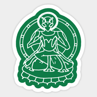 Old Mantis (white) Sticker